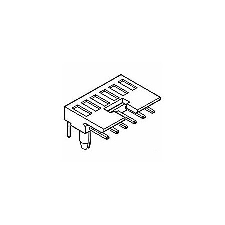 Fci Board Connector, 7 Contact(S), 1 Row(S), Male, Right Angle, 0.079 Inch Pitch, Solder Terminal,  91269-107LF